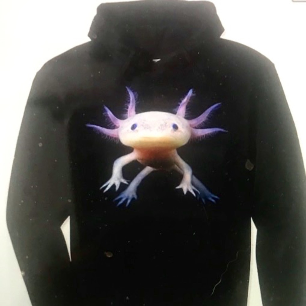 AXOLOTL Hooded Sweatshirt FUN, GRAPHIC